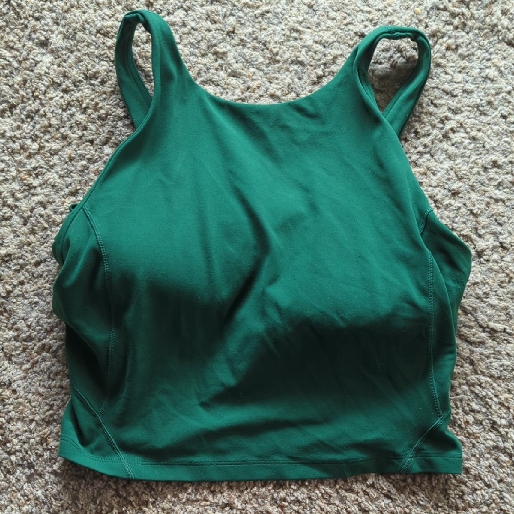 Lululemon Athletica Align High Neck Green Tank Top Size 8